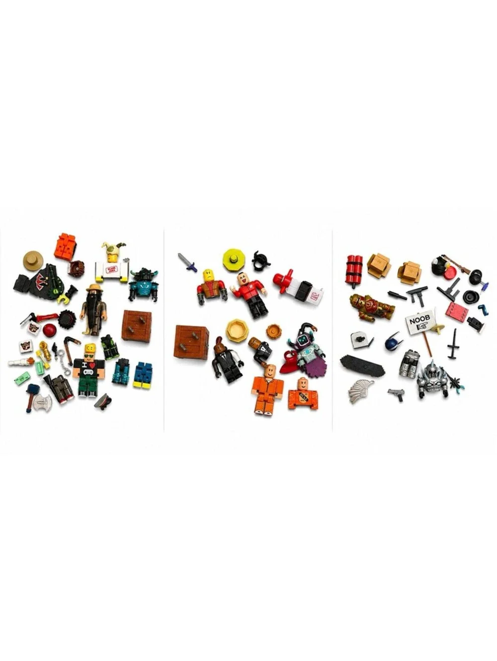 Mixed Lot Roblox Action Mini Figures & Accessories Weapons Replacement Parts